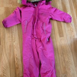 Pink Kids One Piece Snowsuit